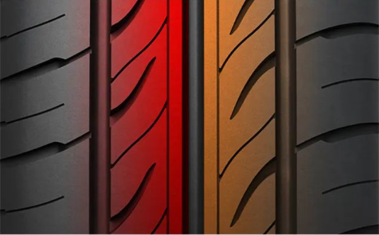 Symmetrical Tire Tread Pattern